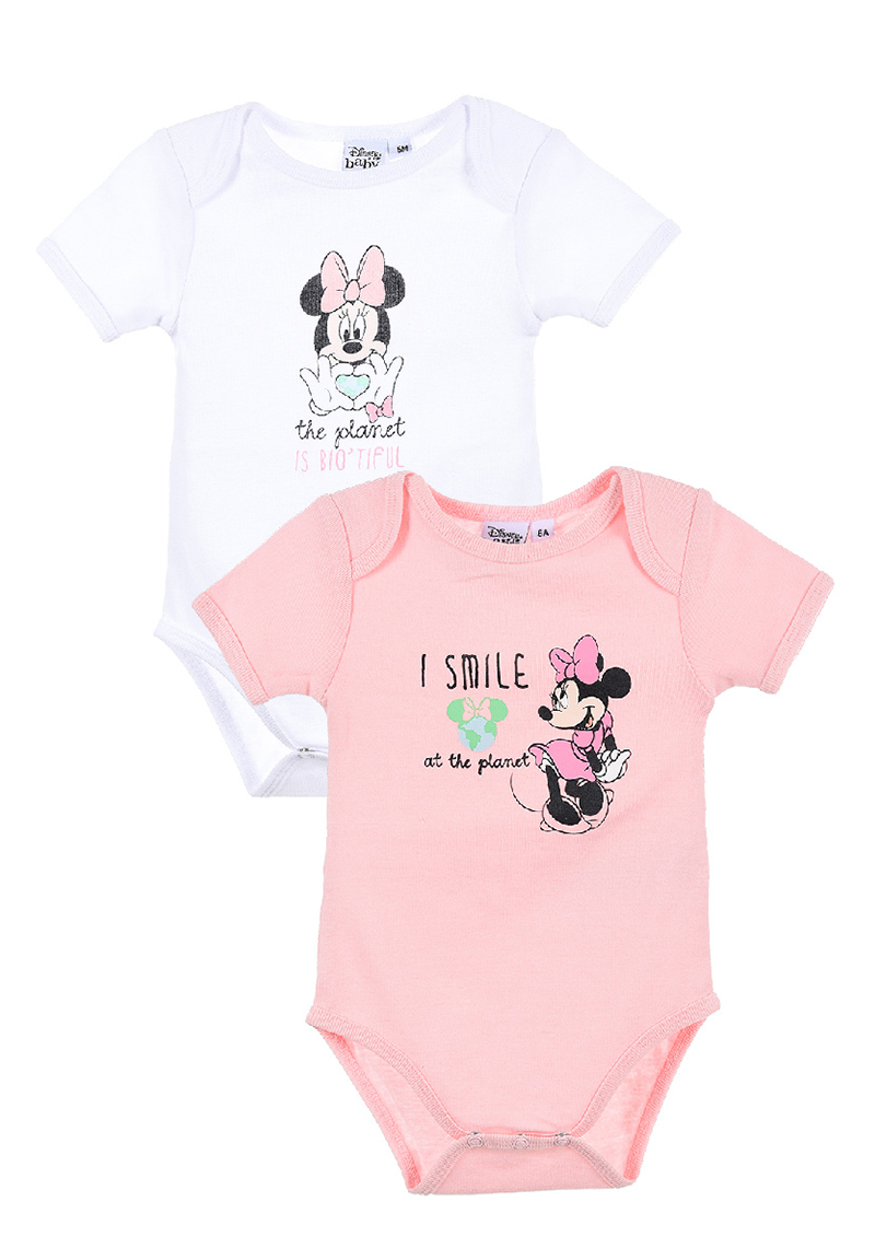 Minnie Mouse Baby Body Strampler Set kurzarm