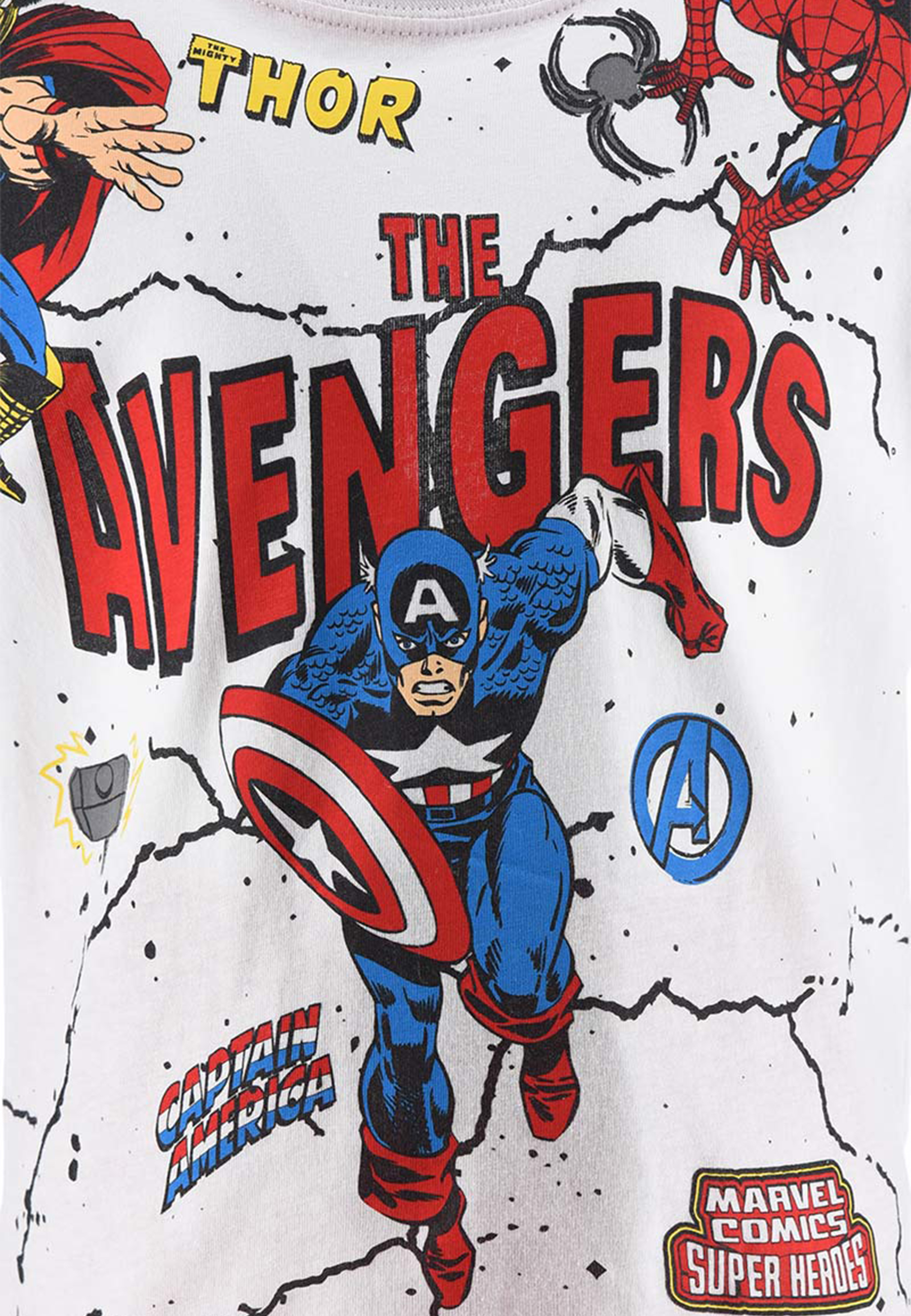 Avengers Captain America Thor Spider-Man Jungen Sommer-Set T-Shirt und Short kurze Hose