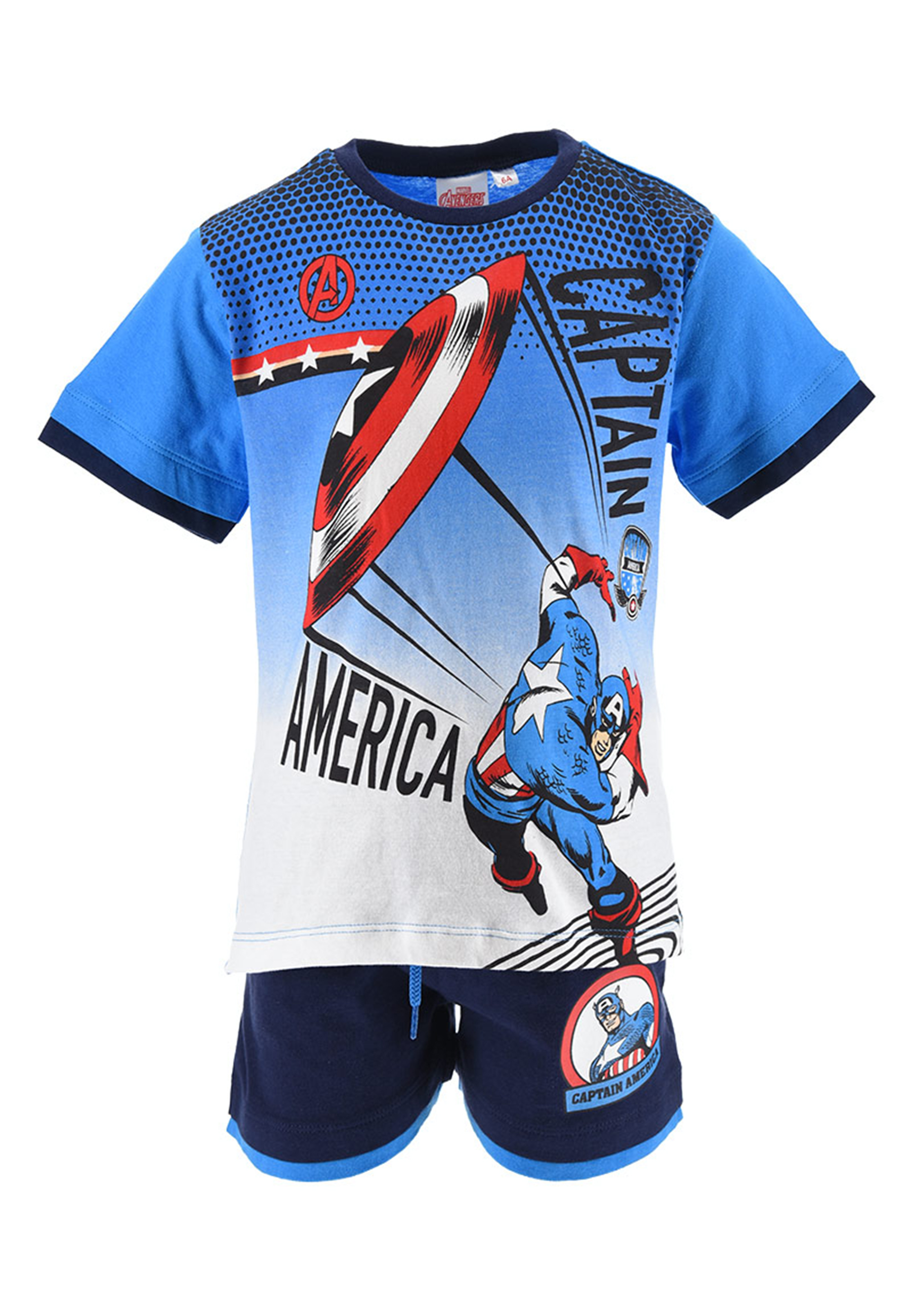 Avengers Captain America Jungen Sommer-Set T-Shirt und Short kurze Hose Avengers Captain America Jungen Sommer-Set T-Shirt und Short kurze Hose