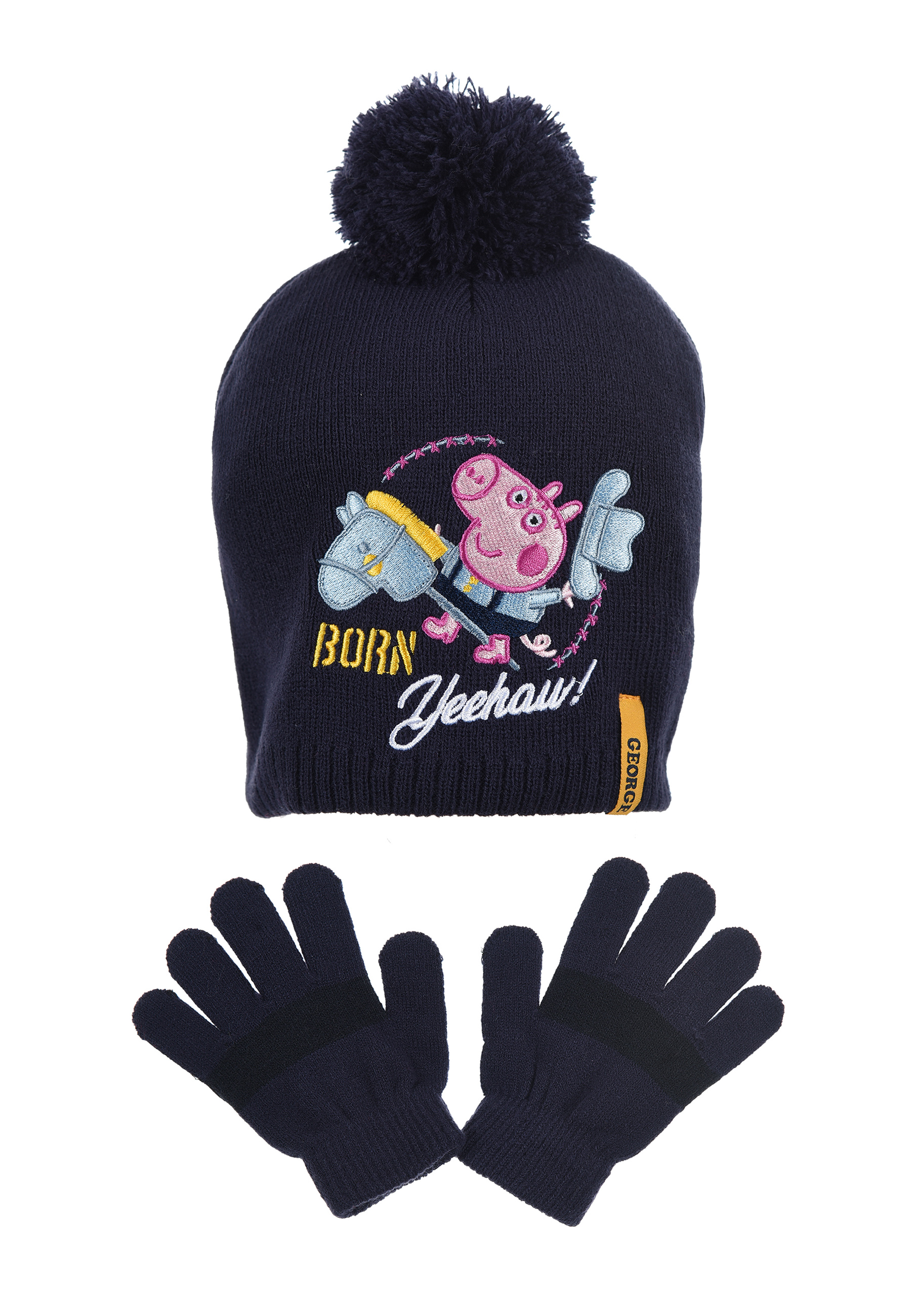 Peppa Pig Wutz Kinder Mädchen Winter-Set Winter-Mütze und Handschuhe