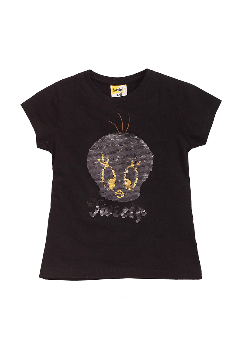 Tweety! Looney Tunes Kinder T-Shirt Mädchen Shirt Wende-Pailletten