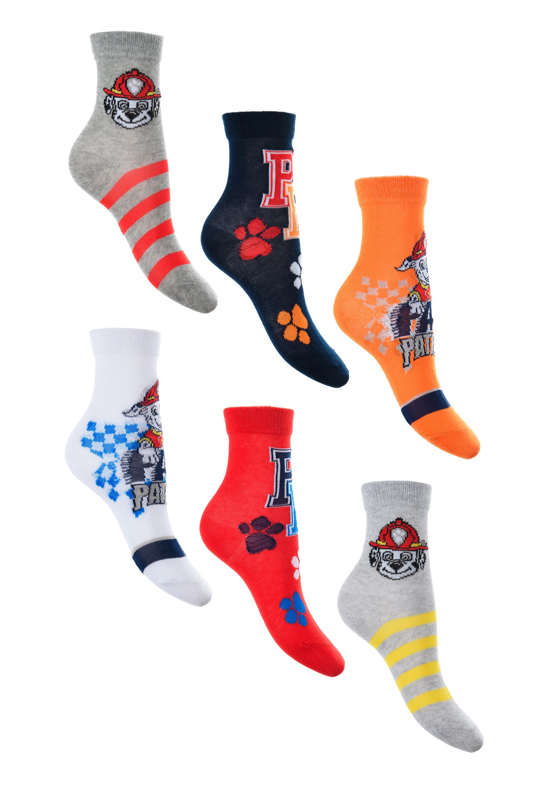 Paw Patrol Marshall Kinder Jungen Socken 6 Paar Strümpfe Paket Set