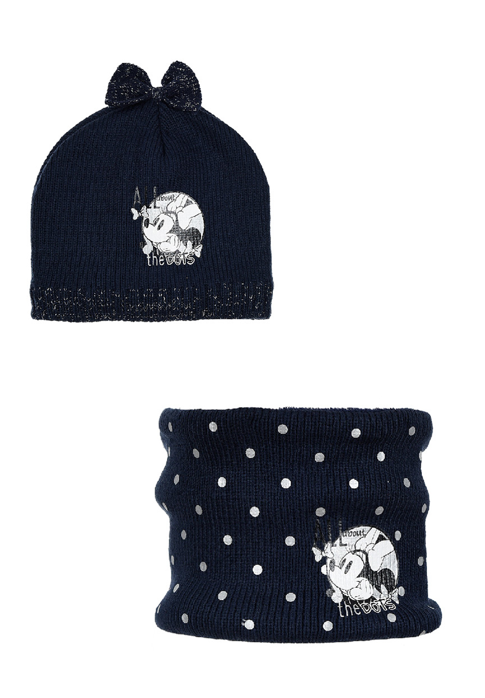 Minnie Mouse Mädchen Kinder Winter Set 2 tlg. Mütze und Schal 