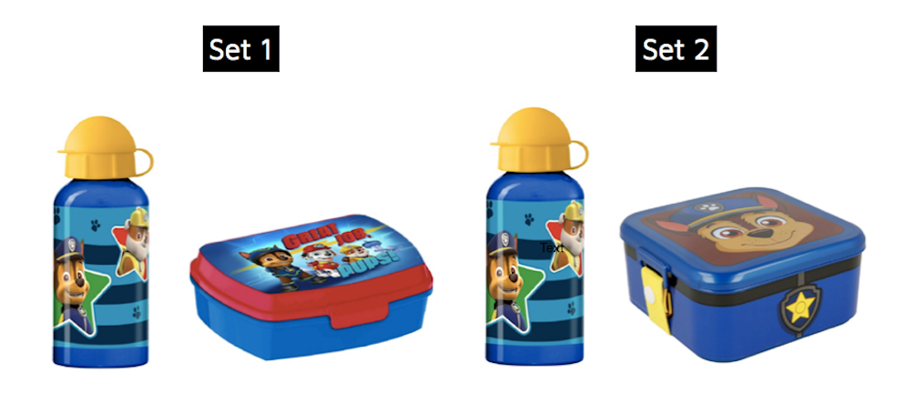 Paw Patrol Aluminium Trinkflasche + Brotdose Lunch-Set