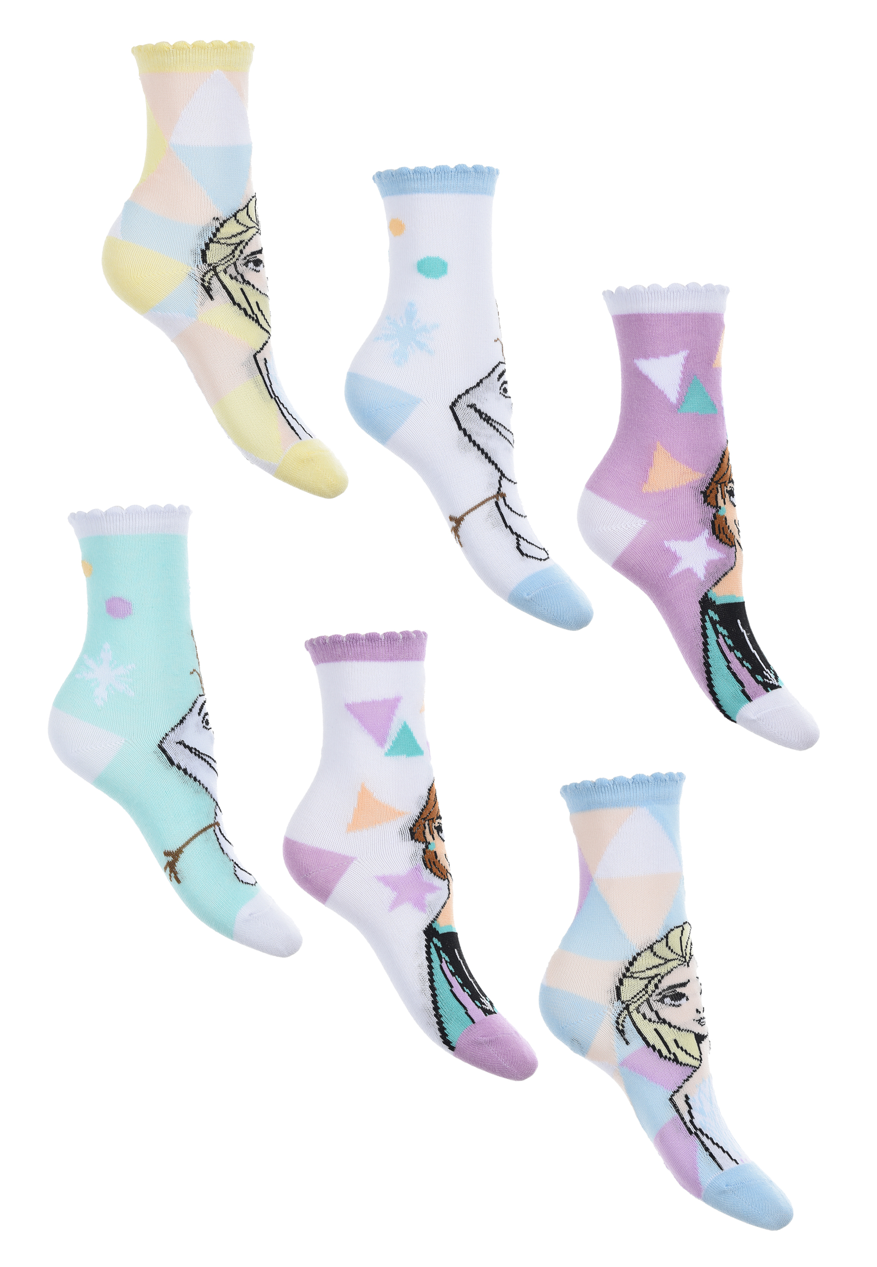 Frozen - Die Eiskönigin Kinder Mädchen Socken 6 Paar Strümpfe Paket