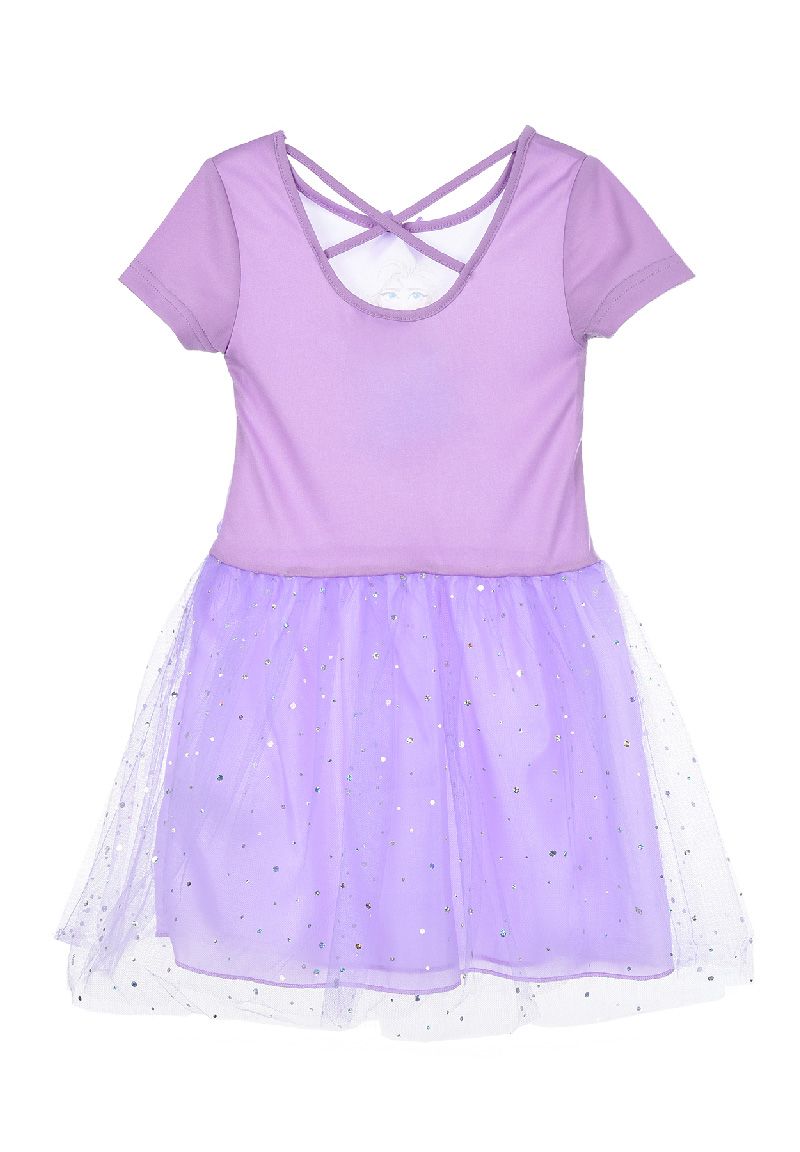 Frozen - Die Eiskönigin Elsa Mädchen Kinder Tüll Kleid kurzärmliges Kleid Dress 