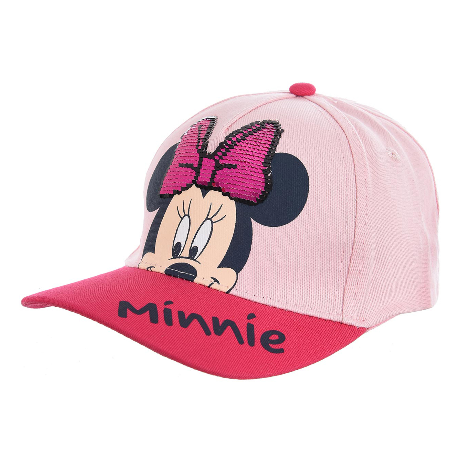 Minnie Mouse Kinder Basecap Mädchen Kappe Sonnenhut Baseball-Cap mit Wende-Pailletten