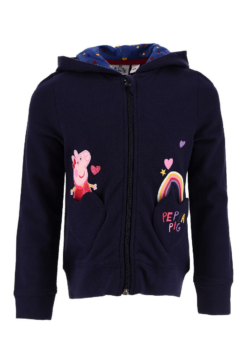 Peppa Wutz Pig Kinder Jacke Sweat-Jacke Mädchen Oberteil