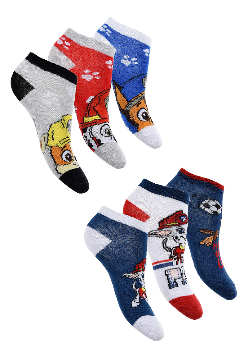 Paw Patrol Jungen Sneaker Socken Strümpfe 6 Paar Set für Kinder 
