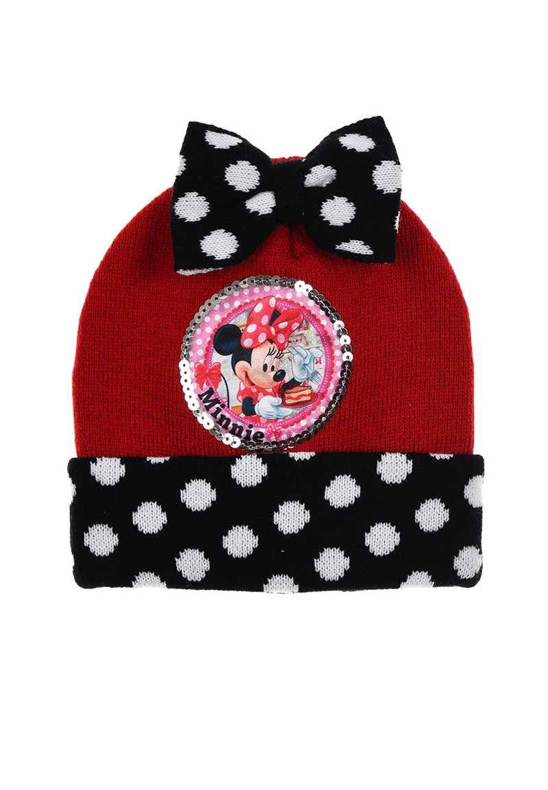 Minnie Mouse Kinder Winter-Mütze mit Schleife für Mädchen