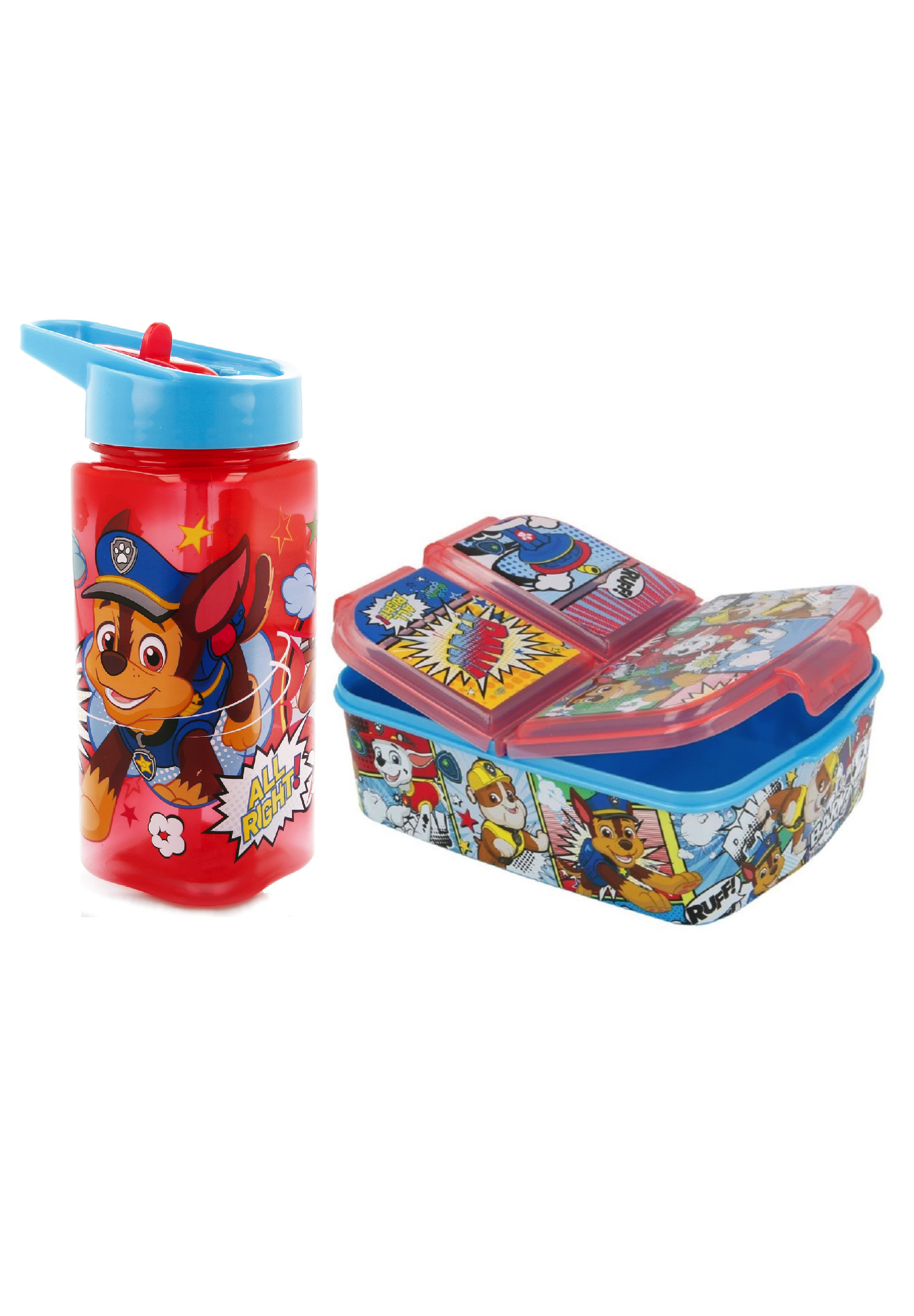 Paw Patrol Chase Marshall Lunch-Set Premium Brotdose +  Tritan Hydro Trinkflasche BPA FREI