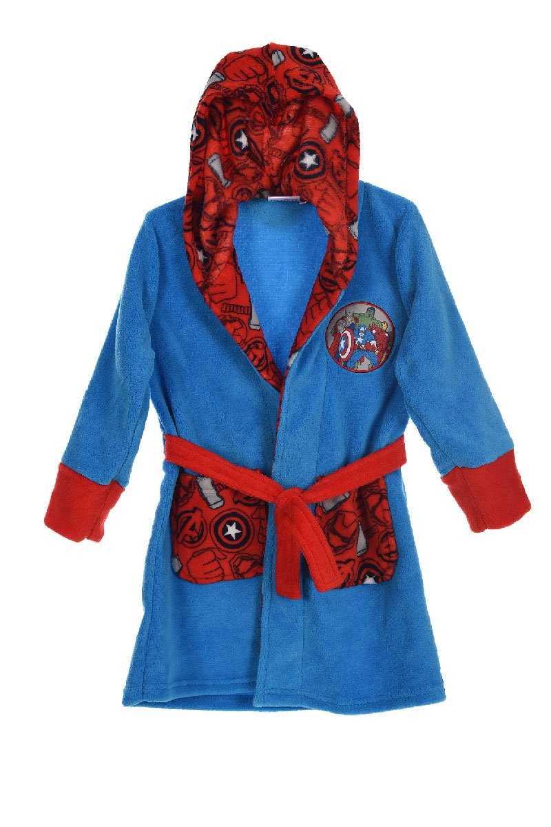 Marvel Avengers Ironman, Hulk und Catpain America Kinder Bademantel Morgenmantel