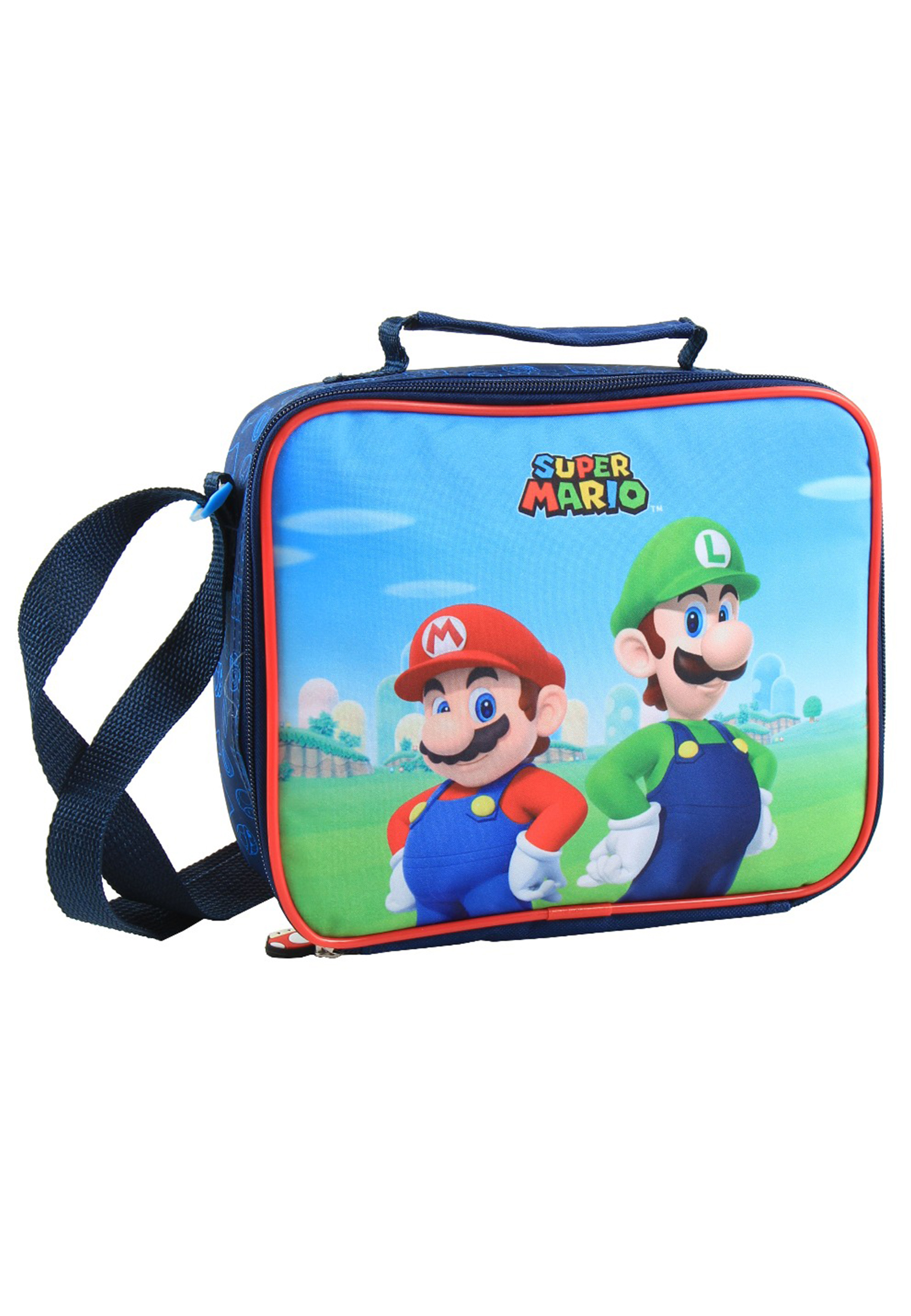 Super Mario und Luigi Lunchbag Kinder Umhängetasche Schulter-Tasche Lunch-Bag Isoliert Kühltasche