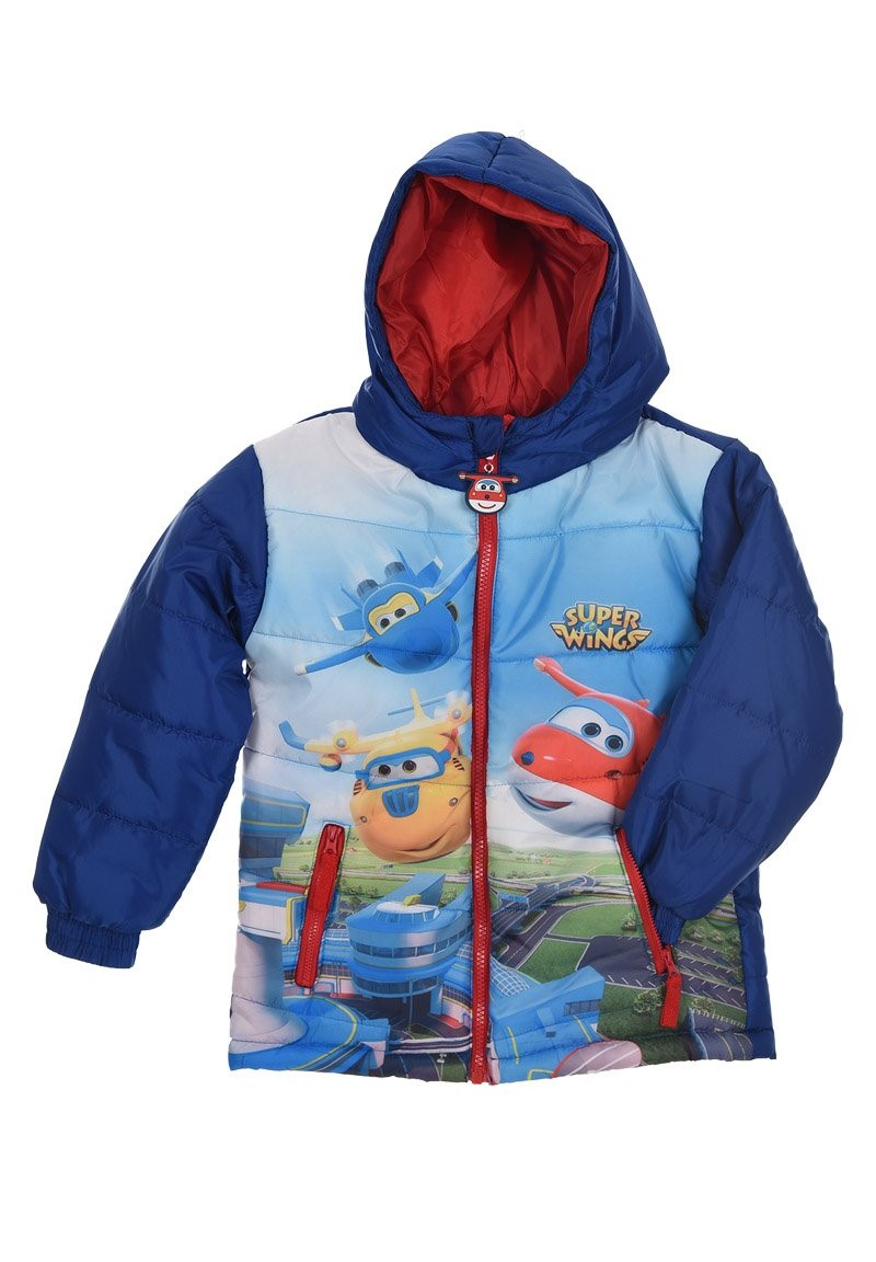 Super Wings Dunkelblau Kinder Jungen Winterjacke Steppjacke 