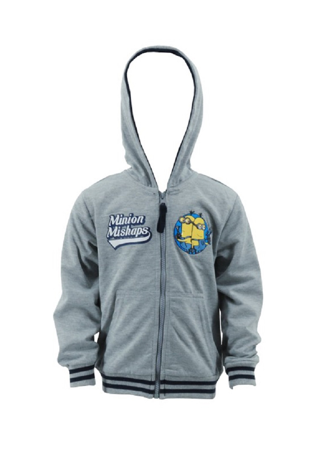 Minions Mishaps Kinder Jungen Sweat-Jacke mit Kapuze Grau