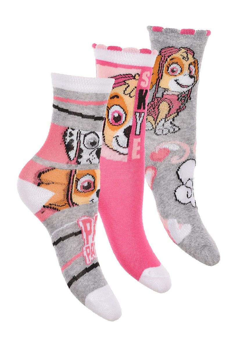 Paw Patrol Skye Socken-Set 3 Paar Strümpfe Kinder Mädchen 