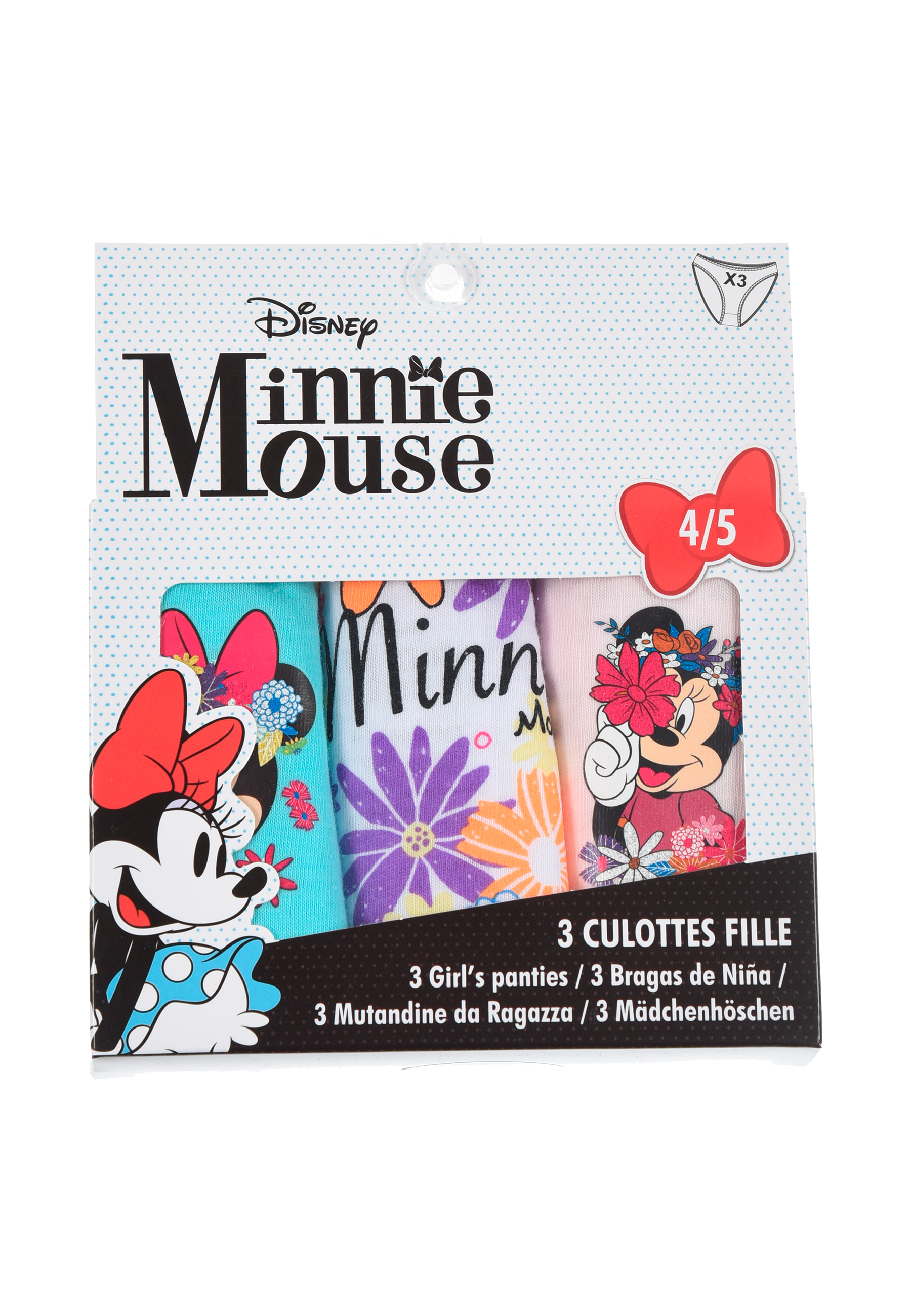 Minnie Mouse Kinder Mädchen Unterhosen Schlüpfer Slips 3er Pack