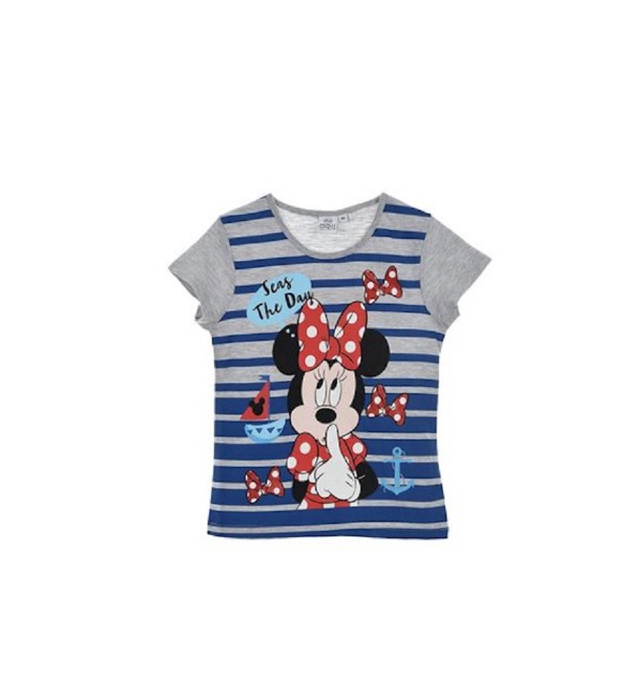 Disney Minnie Mouse Mädchen Kinder T-Shirt Grau-Blau