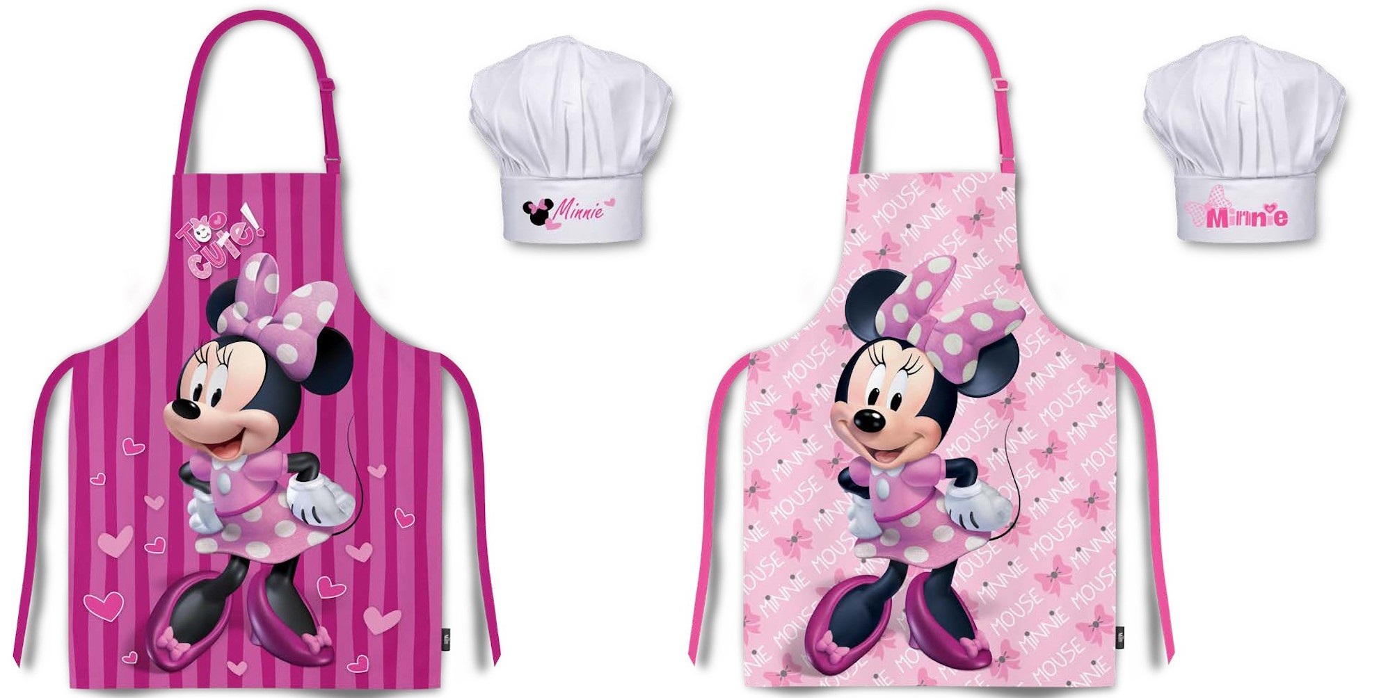Disney Minnie Mouse Chefkoch Set 2 tlg. Koch-Mütze & Koch-Schürze