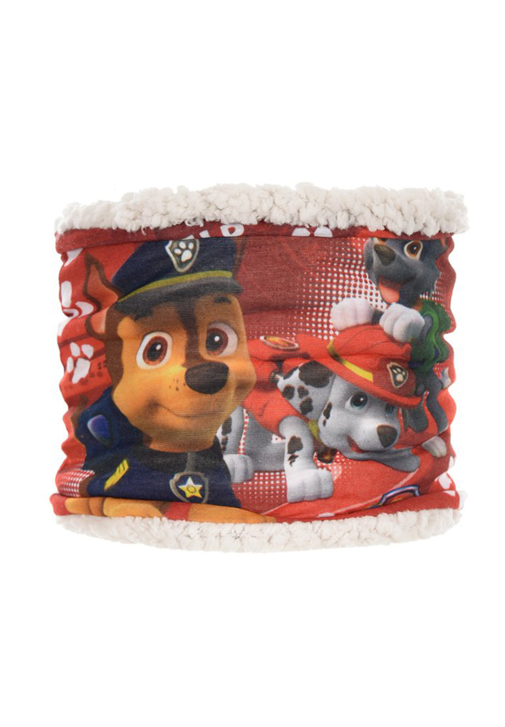 Paw Patrol Chase & Marshall Schlauch-Schal Snood Bandana Loop Fleece Weiß