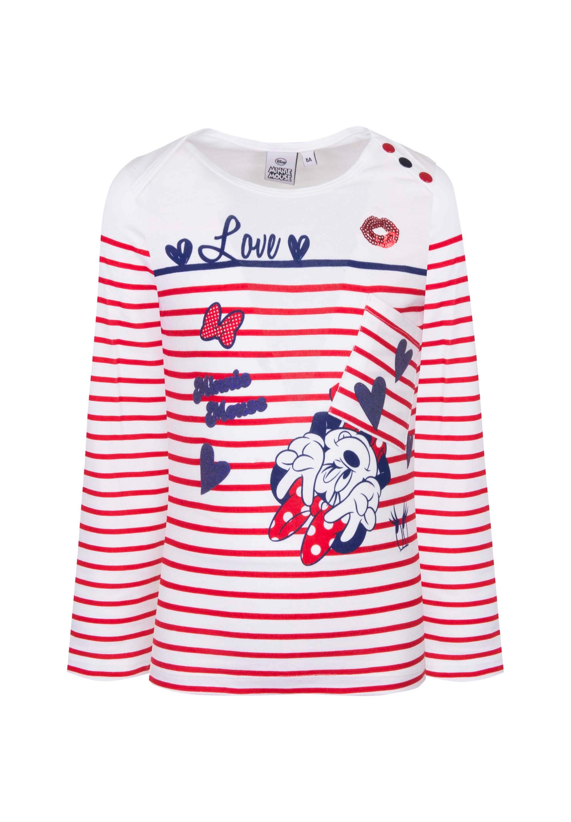 Disney Minnie Mouse Langarmshirt Longsleeve Mädchen Oberteil