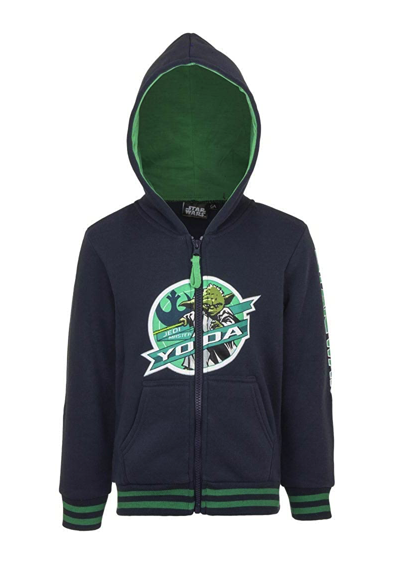 Star Wars Yoda Sweatjacke Pullover-Jacke Hoodie Kapuze Kapuzenjacke Reißverschluss