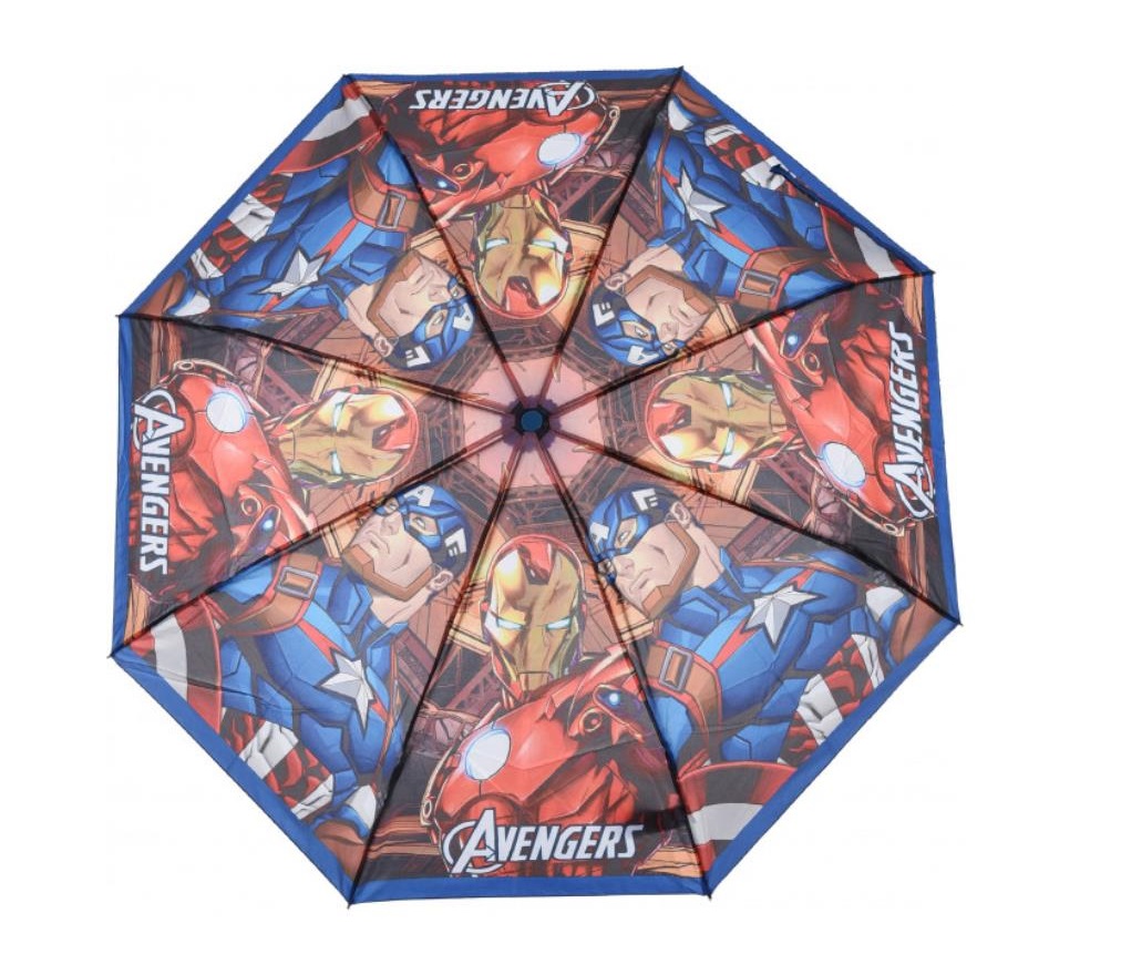 Marvel Avengers Ironman und Captain America Kinder Taschen-Regenschirm