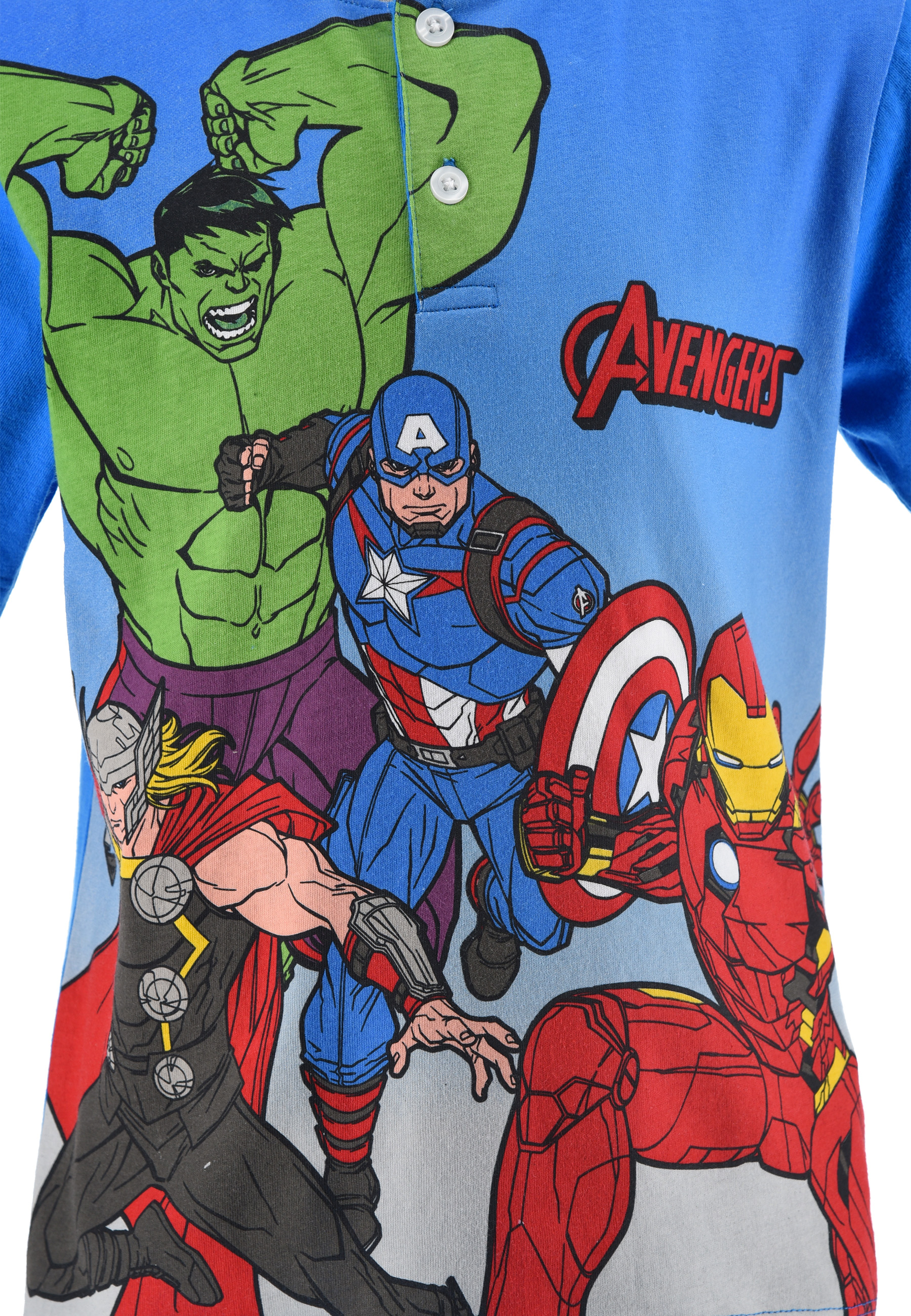 Avengers Kinder Jungen Schlafanzug Shorty Pyjama Kurzarm Shirt u. Shorts 2 tlg.