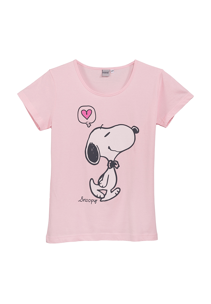 Peanuts Snoopy T-Shirt Damen Oberteil kurzarm