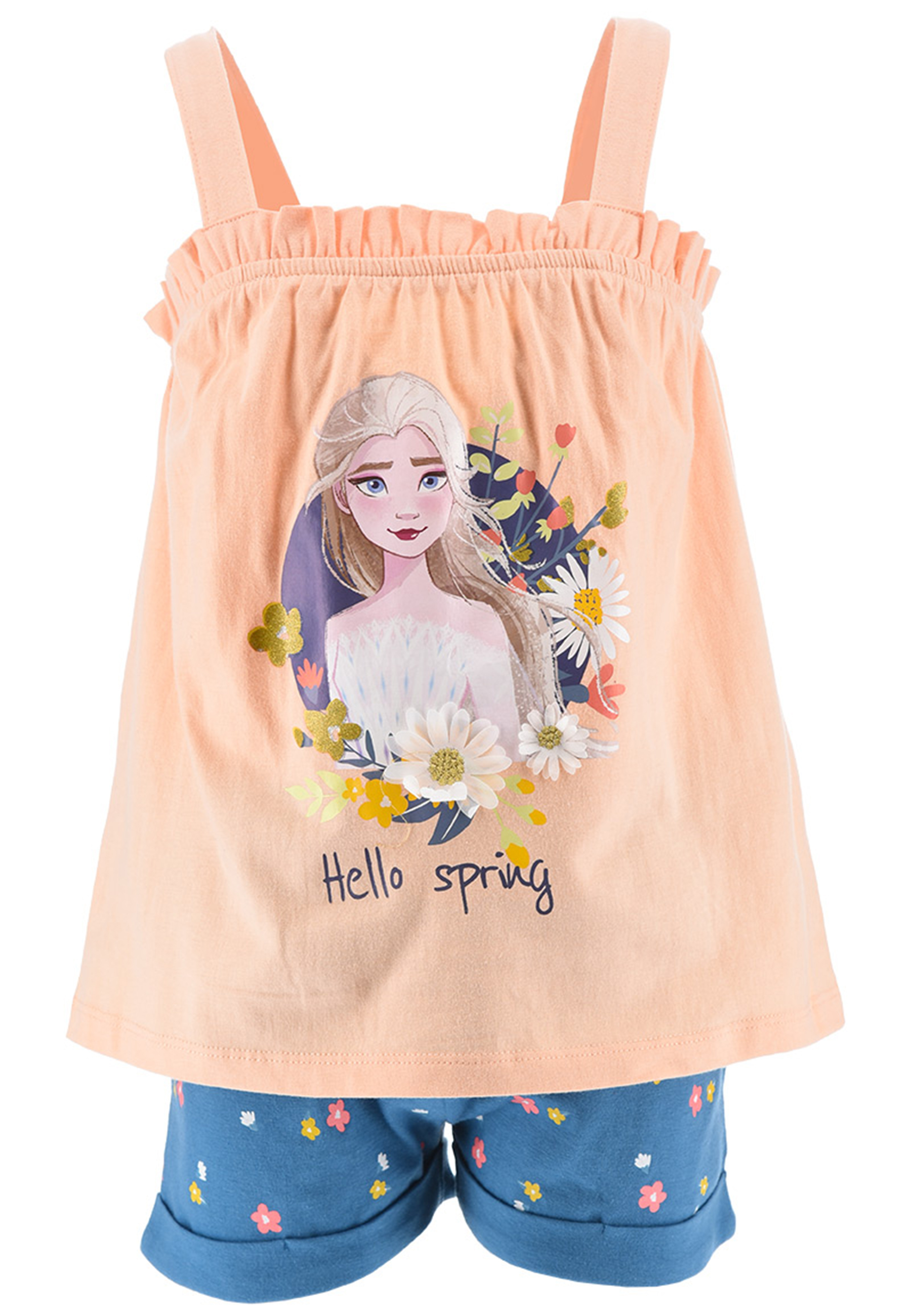 Frozen - Die Eiskönigin Elsa Mädchen Shirt und Short kurze Hose Sommer-Set