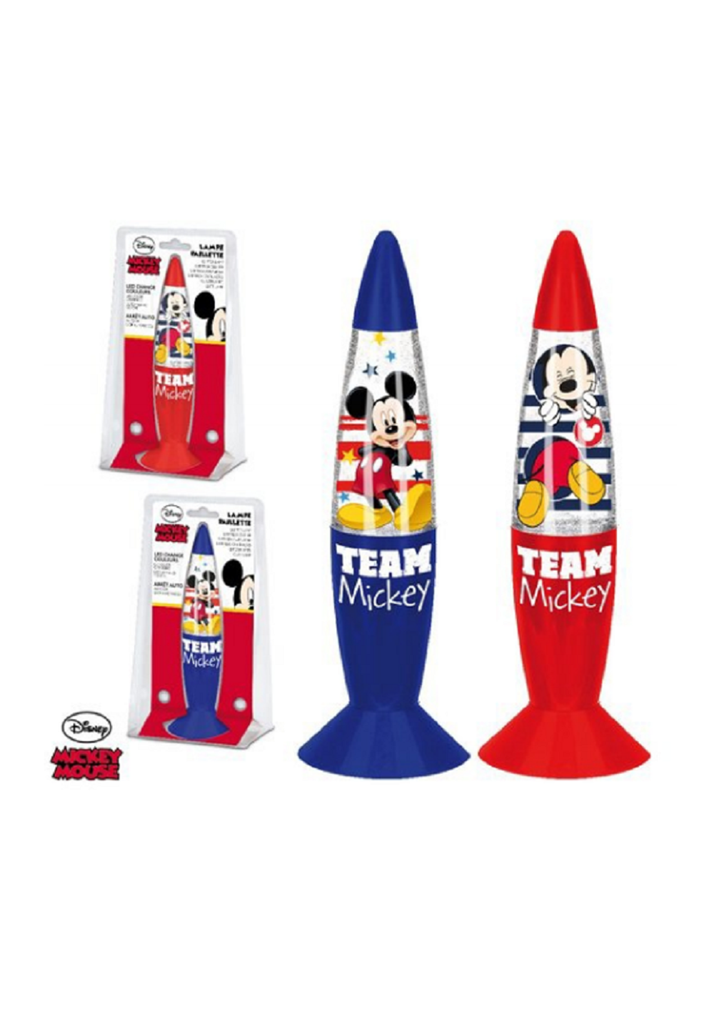 Disney Mickey Mouse Jungen Glitzer-Lampe mit Farbwechsel