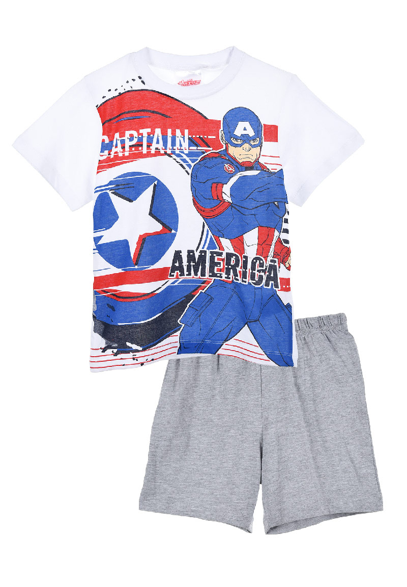 Avengers Captain America Kinder Sommer Jungen Schlafanzug Kurz T-Shirt und Short kurze Hose 