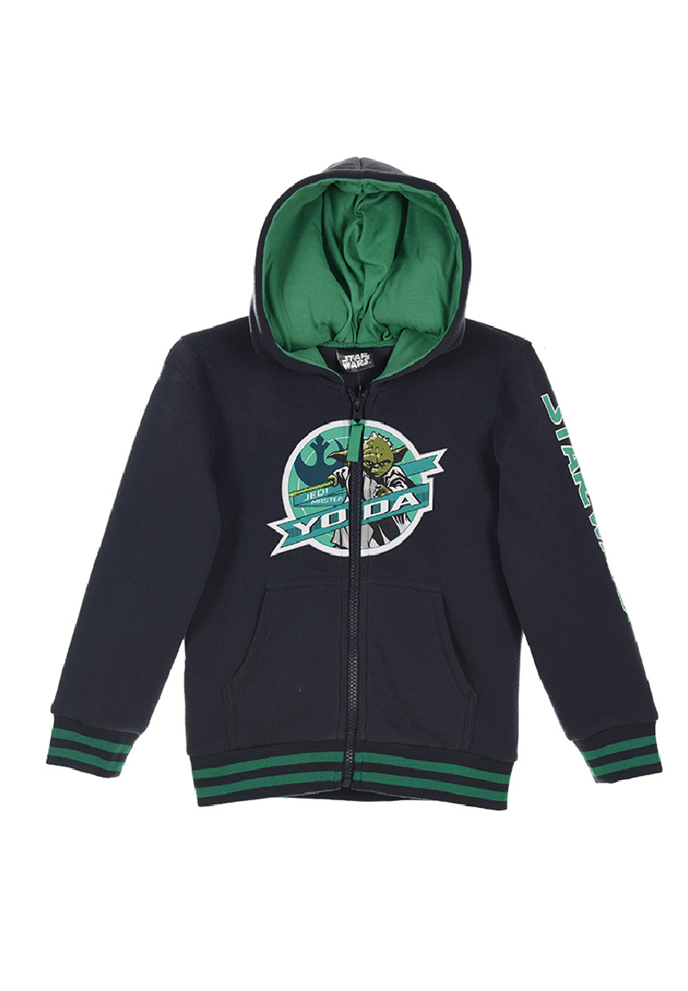 Star Wars Yoda Sweatjacke Pullover-Jacke Hoodie Kapuze Kapuzenjacke Reißverschluss