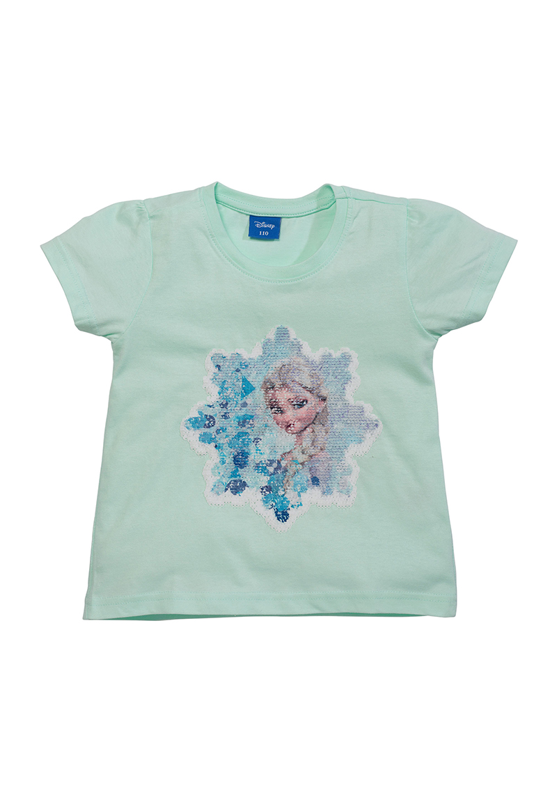 Frozen - Die Eiskönigin Anna und Elsa Kinder T-Shirt Mädchen Oberteil mit Pailletten besetzt