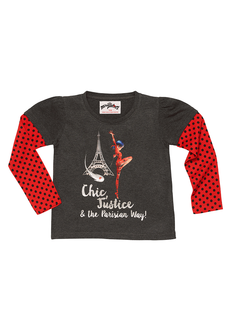 Miraculous Ladybug Kinder Mädchen Langarm-Shirt Longsleeve Oberteil