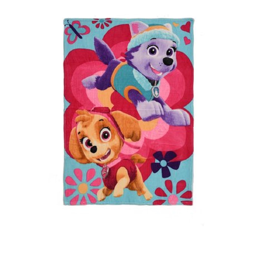 Paw Patrol Decke Kinder Fleece-Decke Kuscheldecke Skye & Everest 90 x 120 cm 