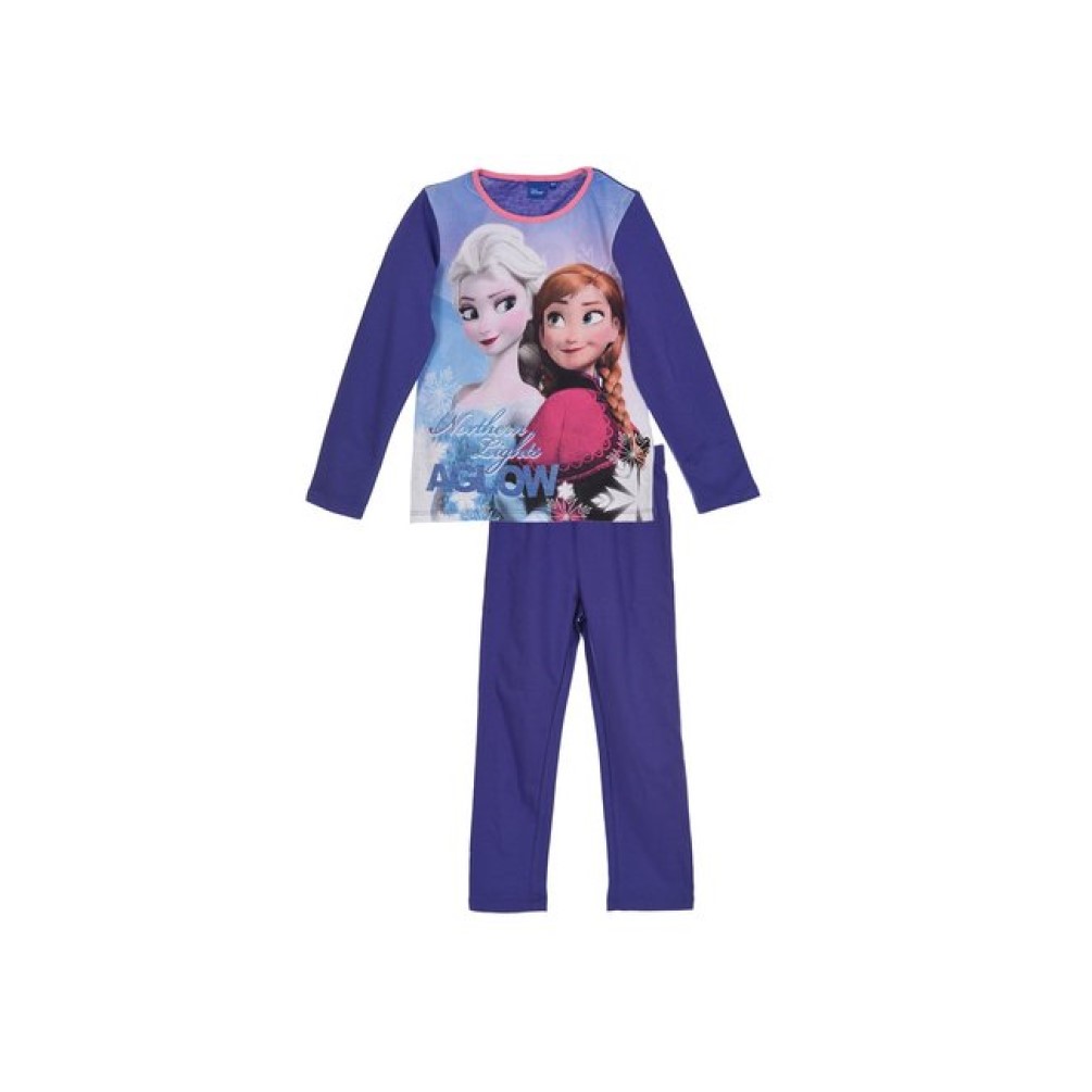 Disney Frozen - Die Eiskönigin Schlafanzug Pyjama für Kinder Elsa und Anna