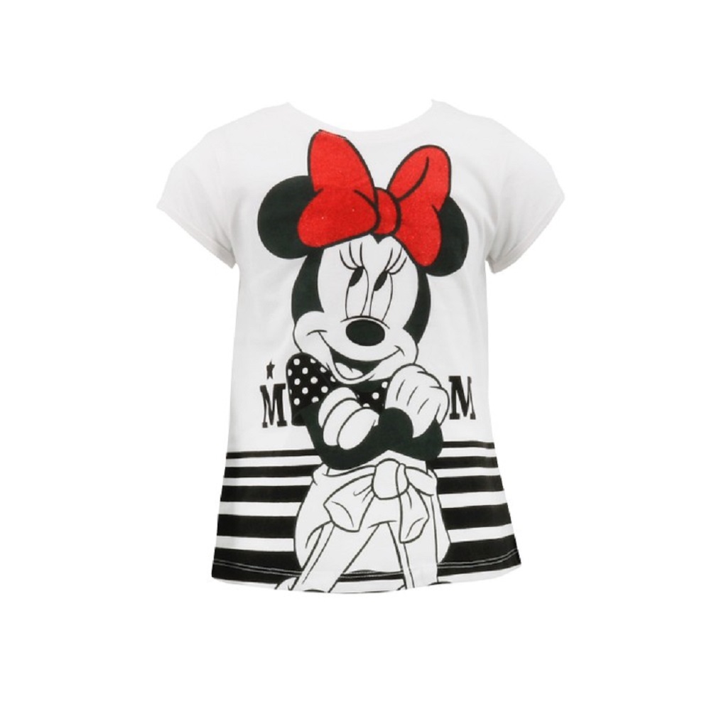 Disney Minnie Mouse Mädchen Kinder T-Shirt Weiß