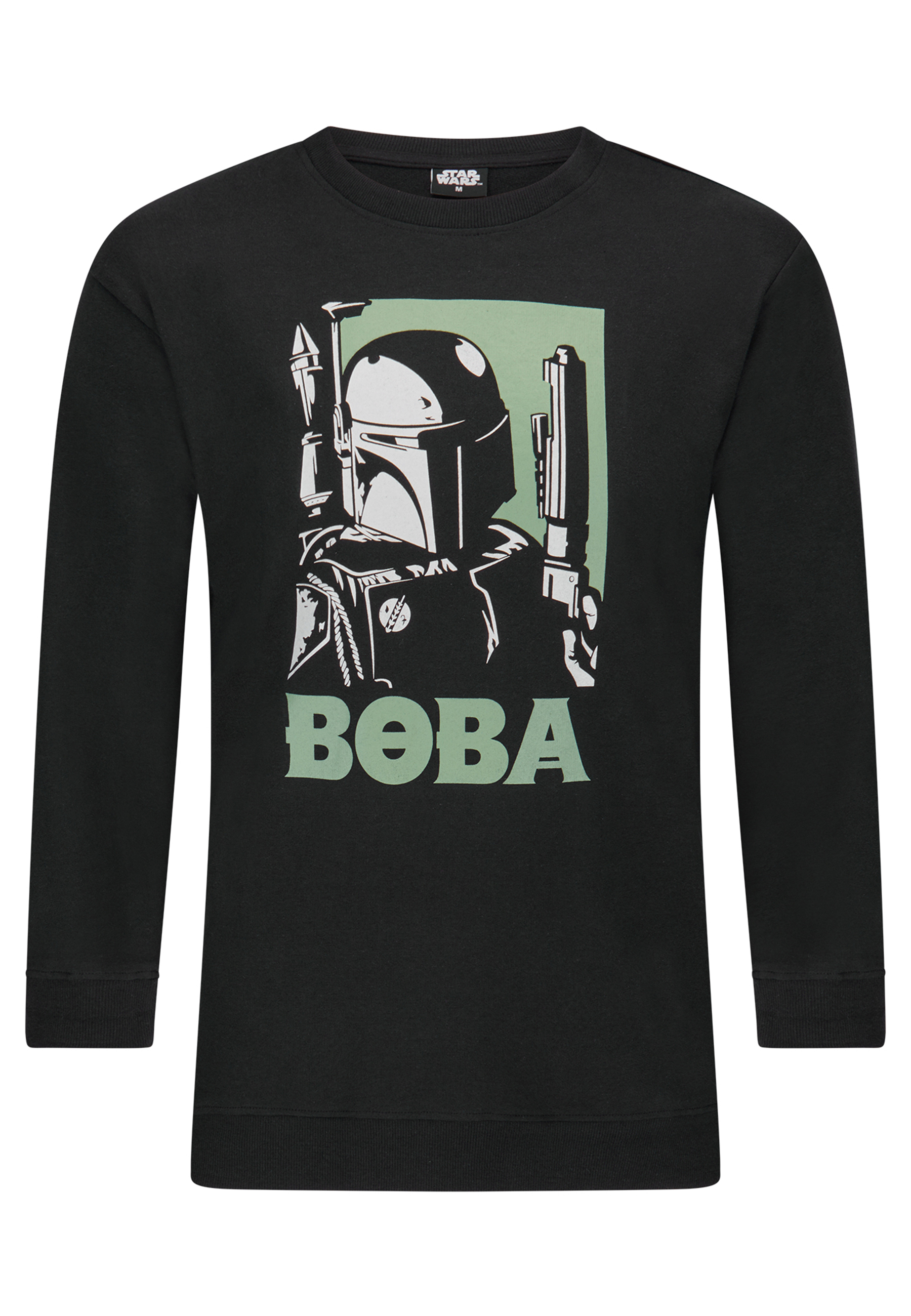 Star Wars Boba Fett Herren Sweat-Shirt Erwachsene Pullover Schwarz