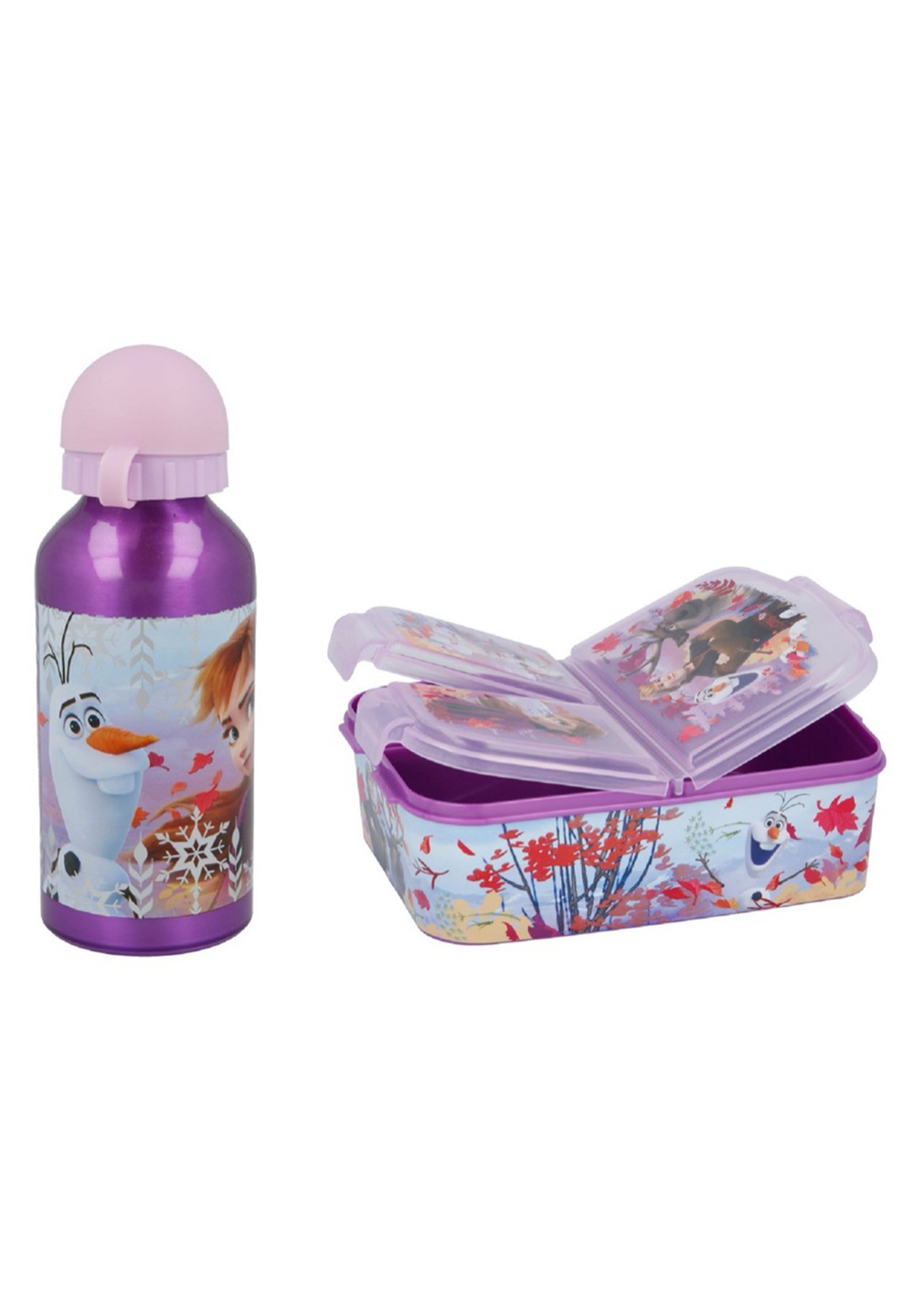 Disney Frozen 2 - Eiskönigin II Alu-Trinkflasche + Premium Brotdose Lunch-Set