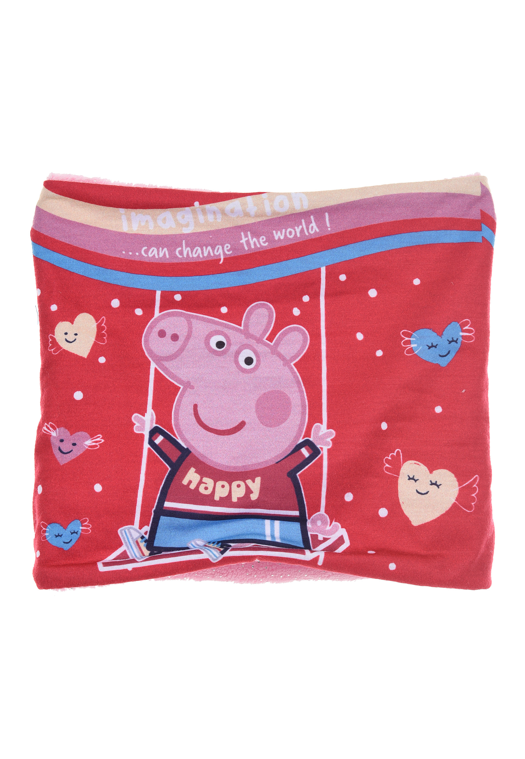 Peppa Wutz Pig Kinder Mädchen Winter-Schal Schlauchschal Loop Pink