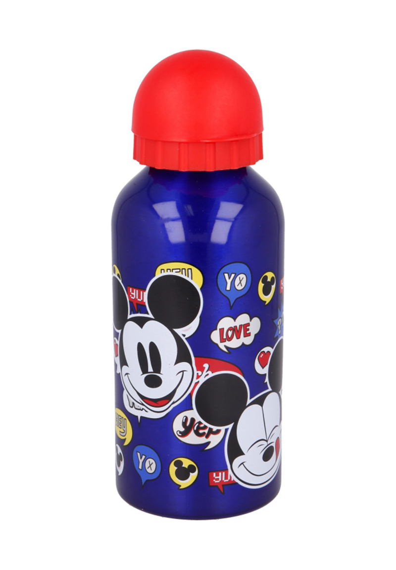 Mickey Mouse Trinkflasche Aluminium Sportflasche + Premium Brotdose Lunchbox Lunch-Set BPA Frei