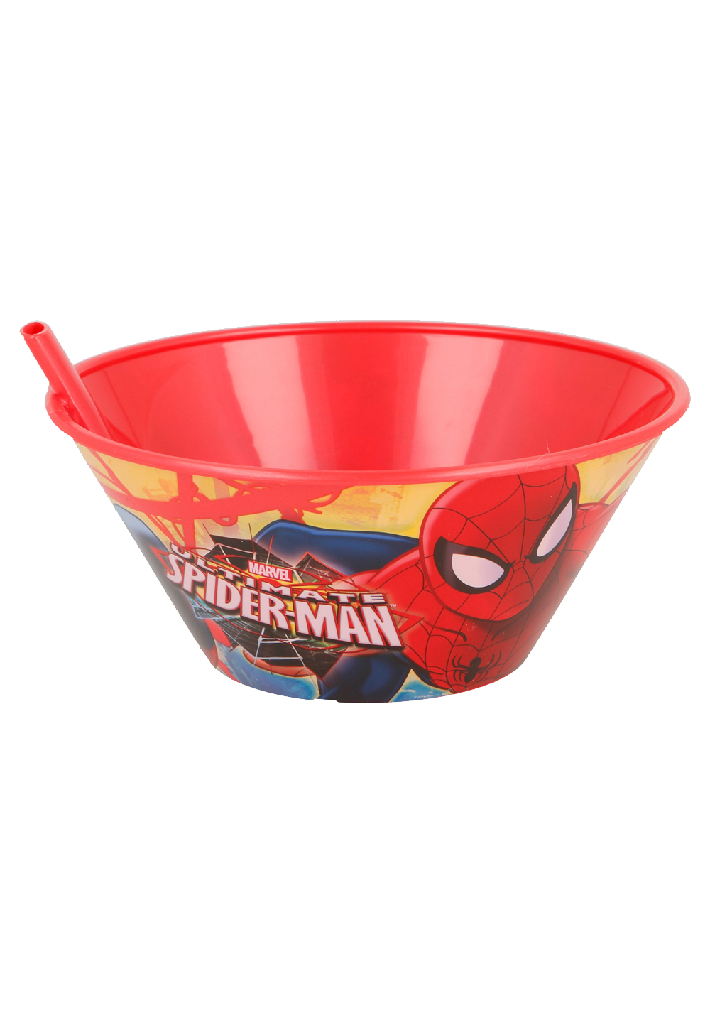 Spider-Man Kinder Jungen Müsli-Schale mit integrierten Strohhalm 500ml
