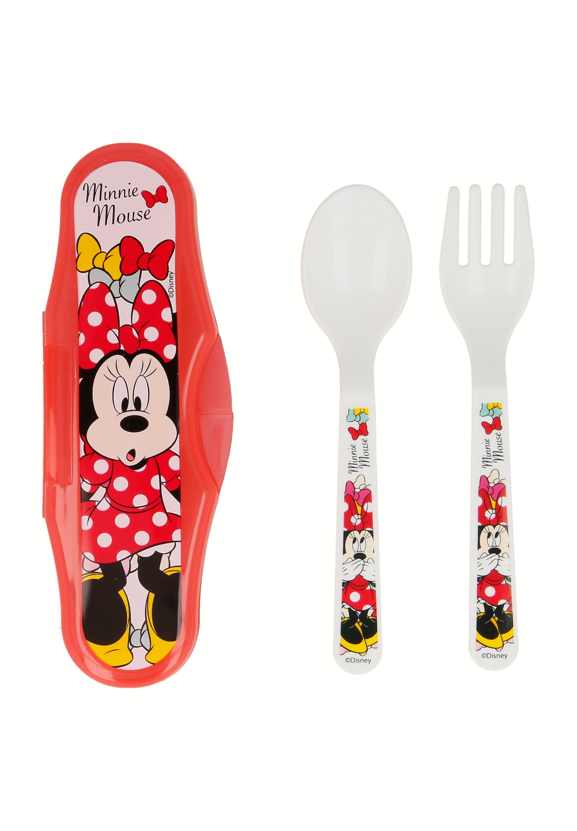 Minnie Mouse Besteck Set Gabel, Löffel und Aufbewahrung 
