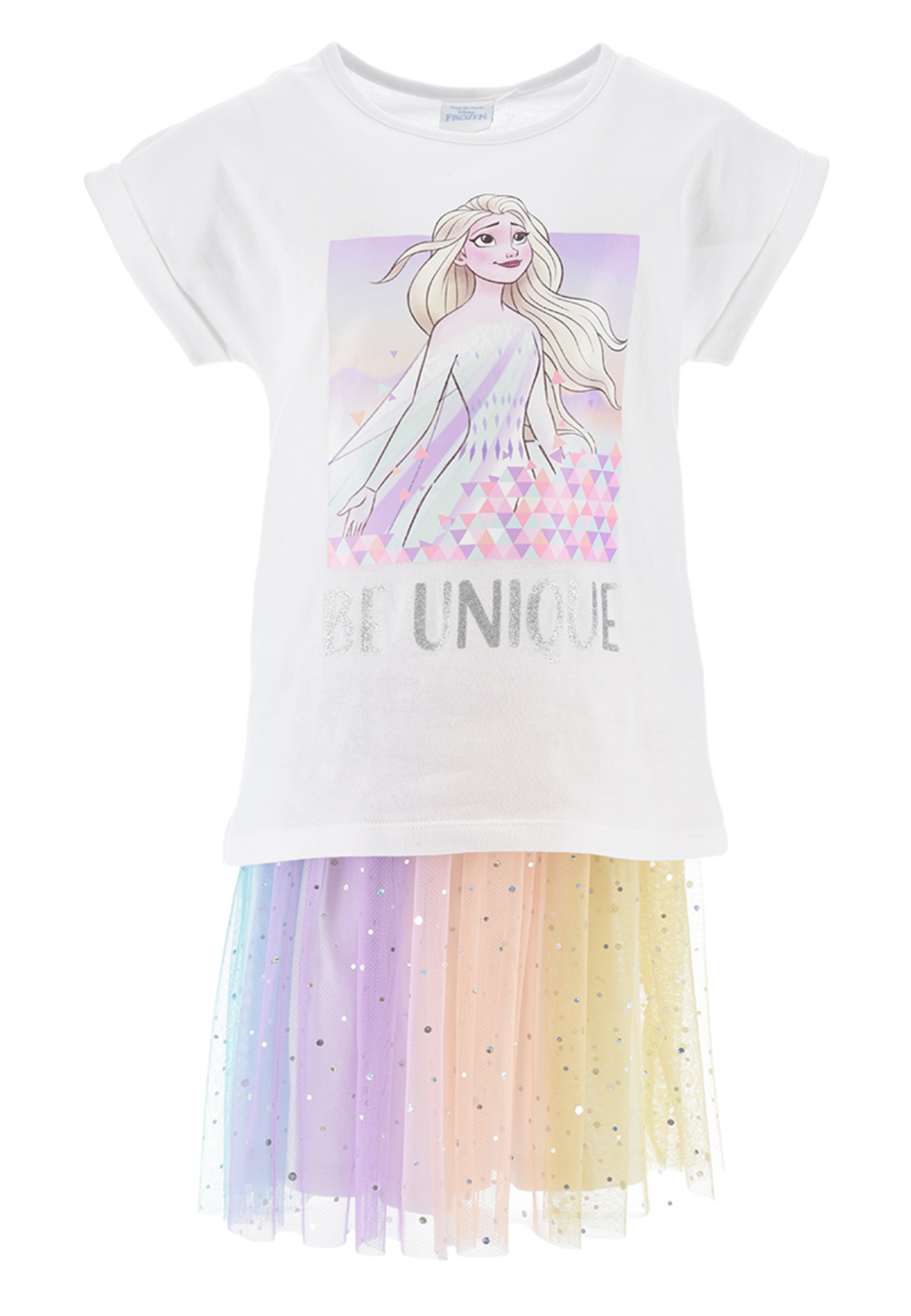 Frozen - Die Eiskönigin Anna und Elsa Sommer-Set Mädchen T-Shirt und Tüll Rock