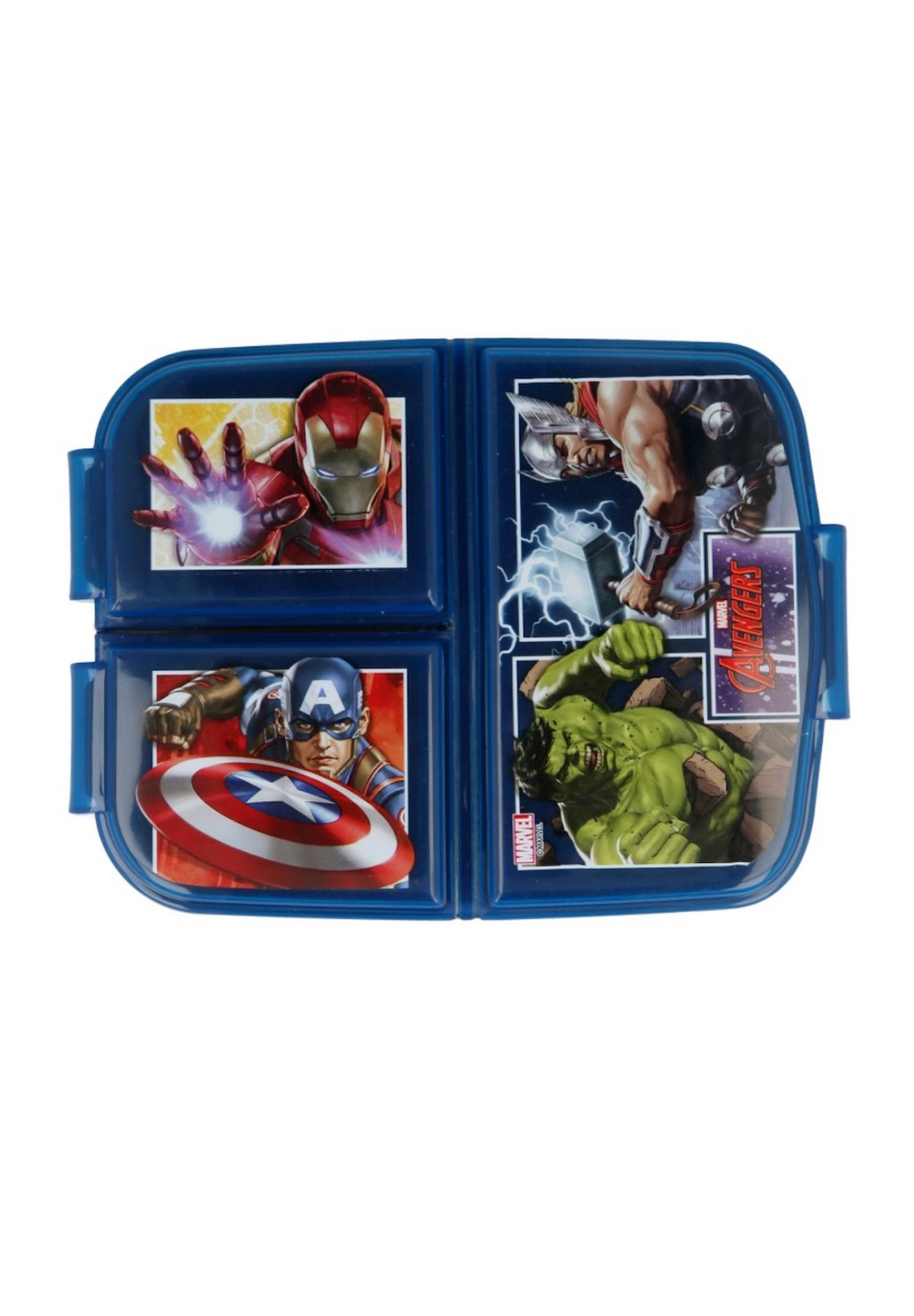 Marvel Avengers Kinder Premium Brotdose Lunchbox Frühstücks-Box Vesper-Dose mit 3 Fächern
