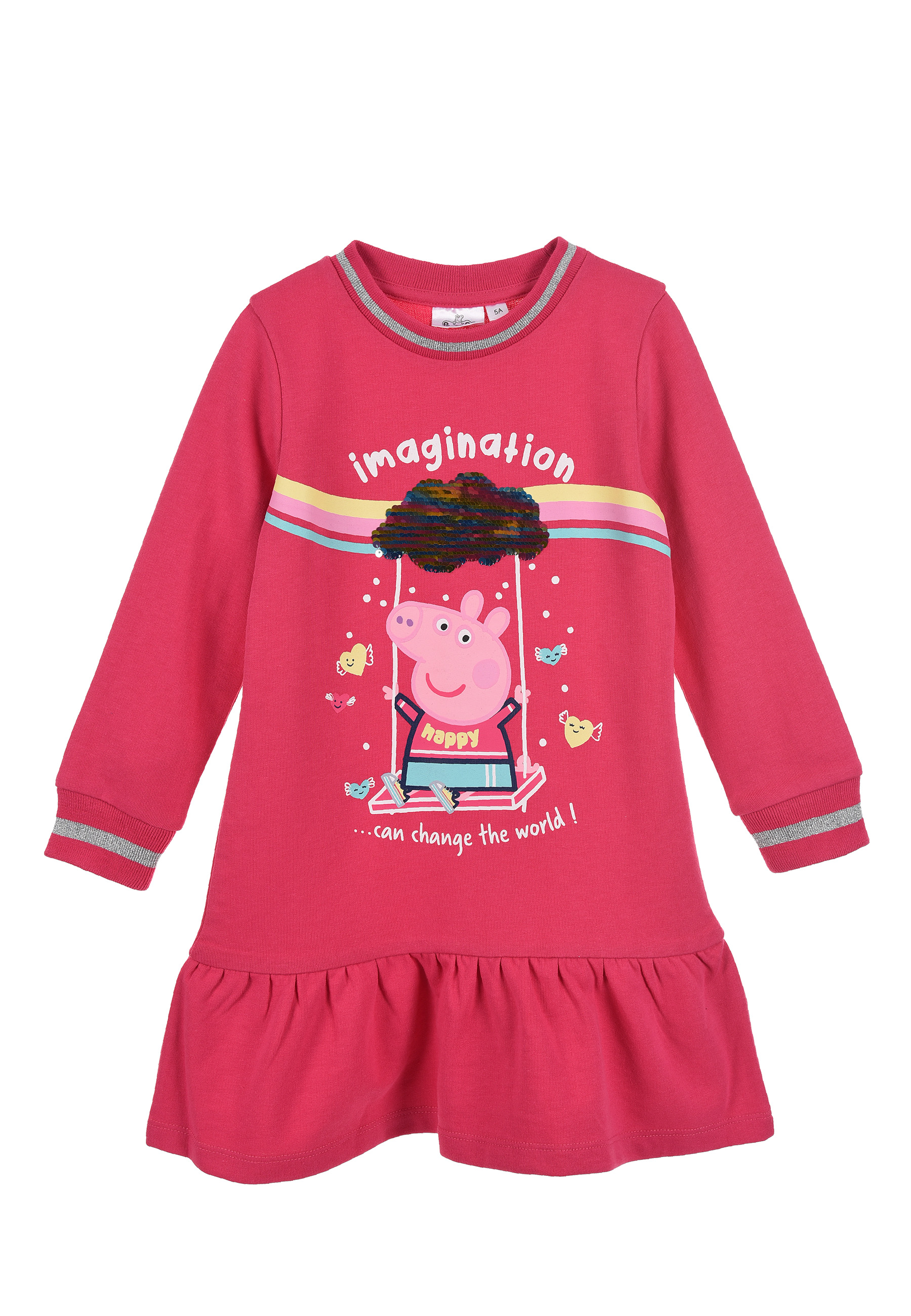 Peppa Pig Wutz Kinder Sweatkleid Winterkleid langarm Kleid Dress 