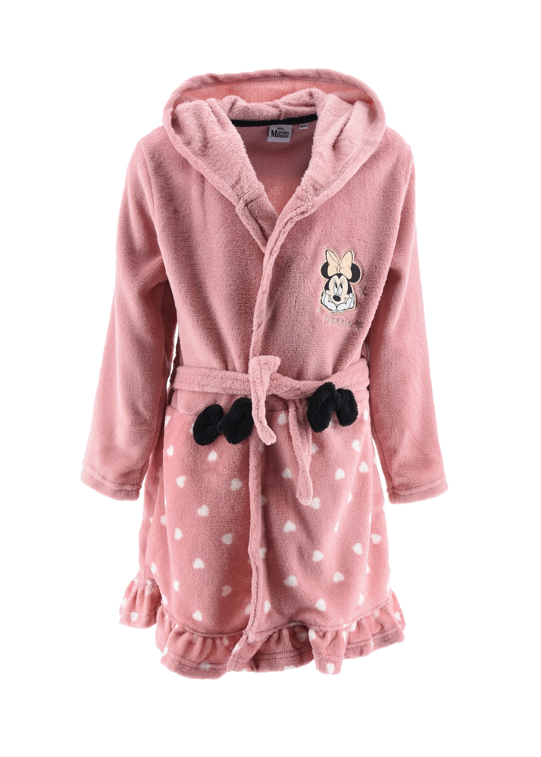 Minnie Mouse Kinder Mädchen Bademantel Morgenmantel mit Kapuze