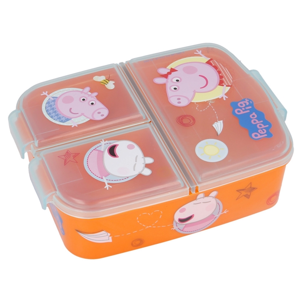 Kinder Premium Brotdose Lunchbox Frühstücks-Box Vesper-Dose mit 3 Fächern