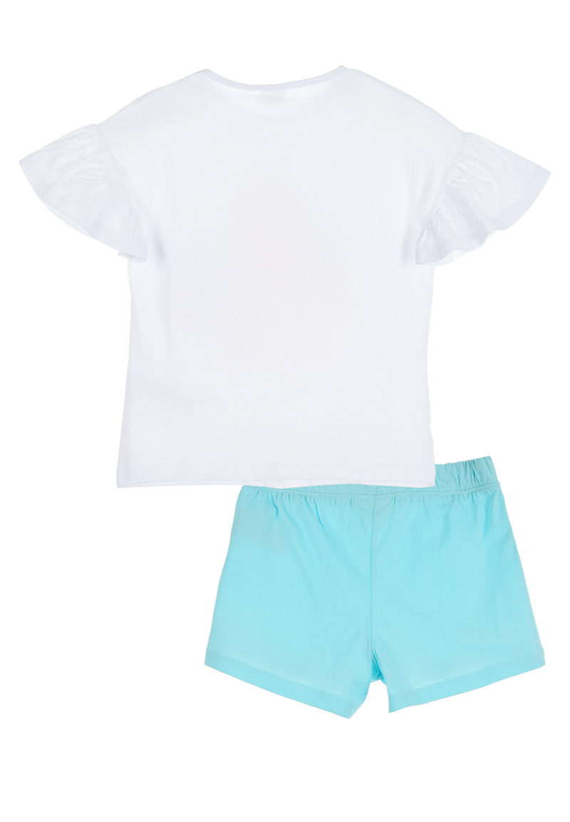 Frozen - Die Eiskönigin Elsa Mädchen T-Shirt und Short kurze Hose Kinder Sommer-Set